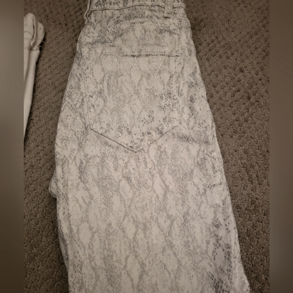 Snake print jeans